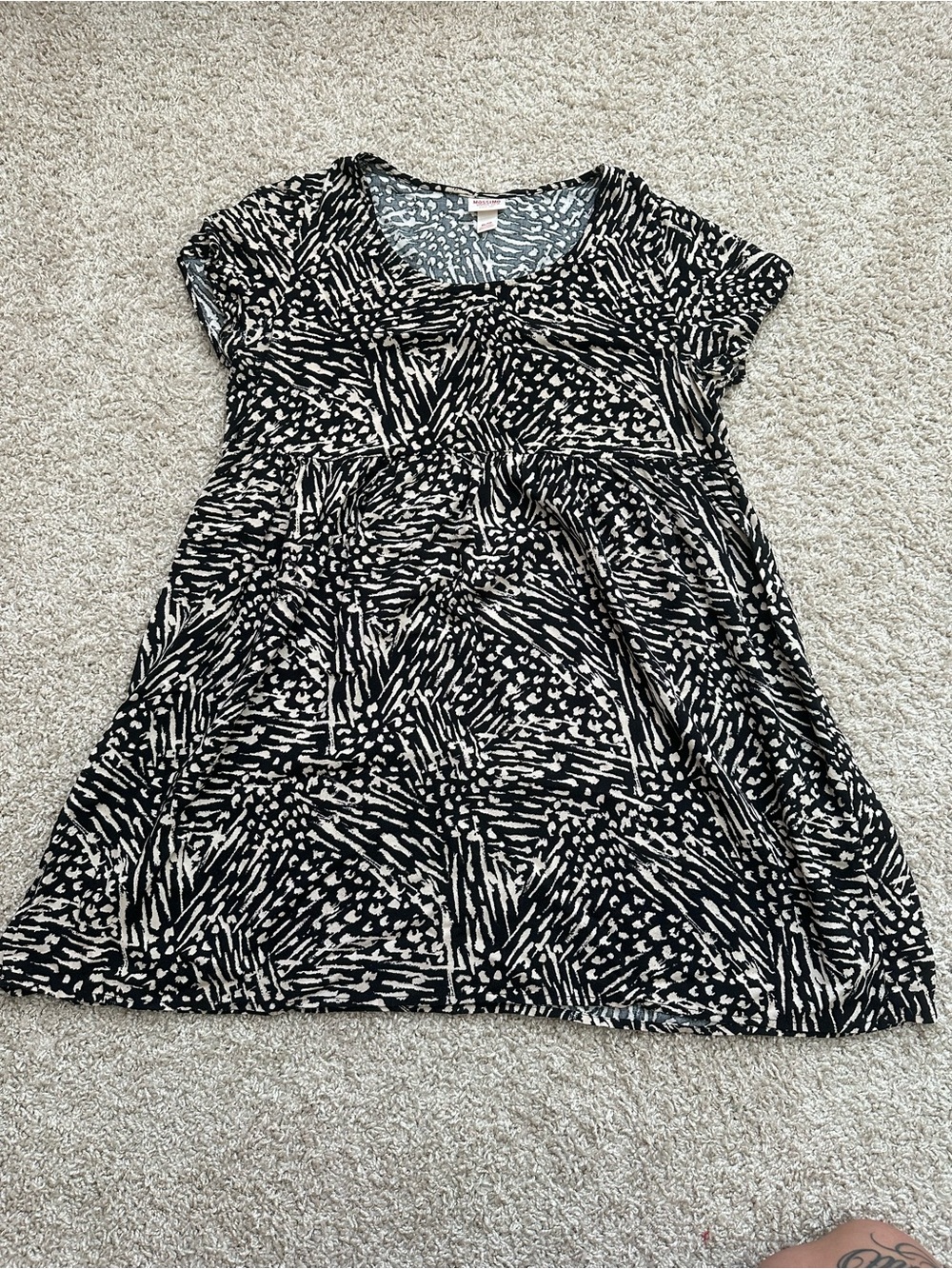 Patterned babydoll dress